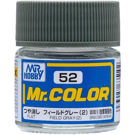 Mr Hobby Flat Lacquer Paint, Field Gray GUZC52